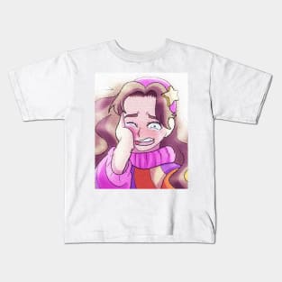 Crying Anime TV Girl Kids T-Shirt